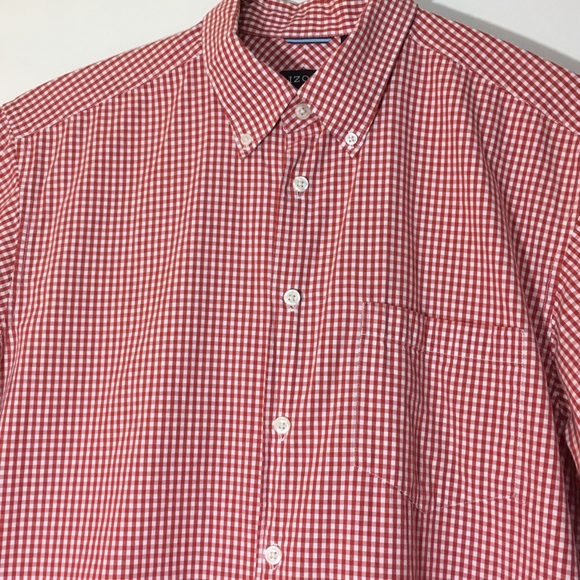 IZOD red checked Button Down - Picture 4 of 6